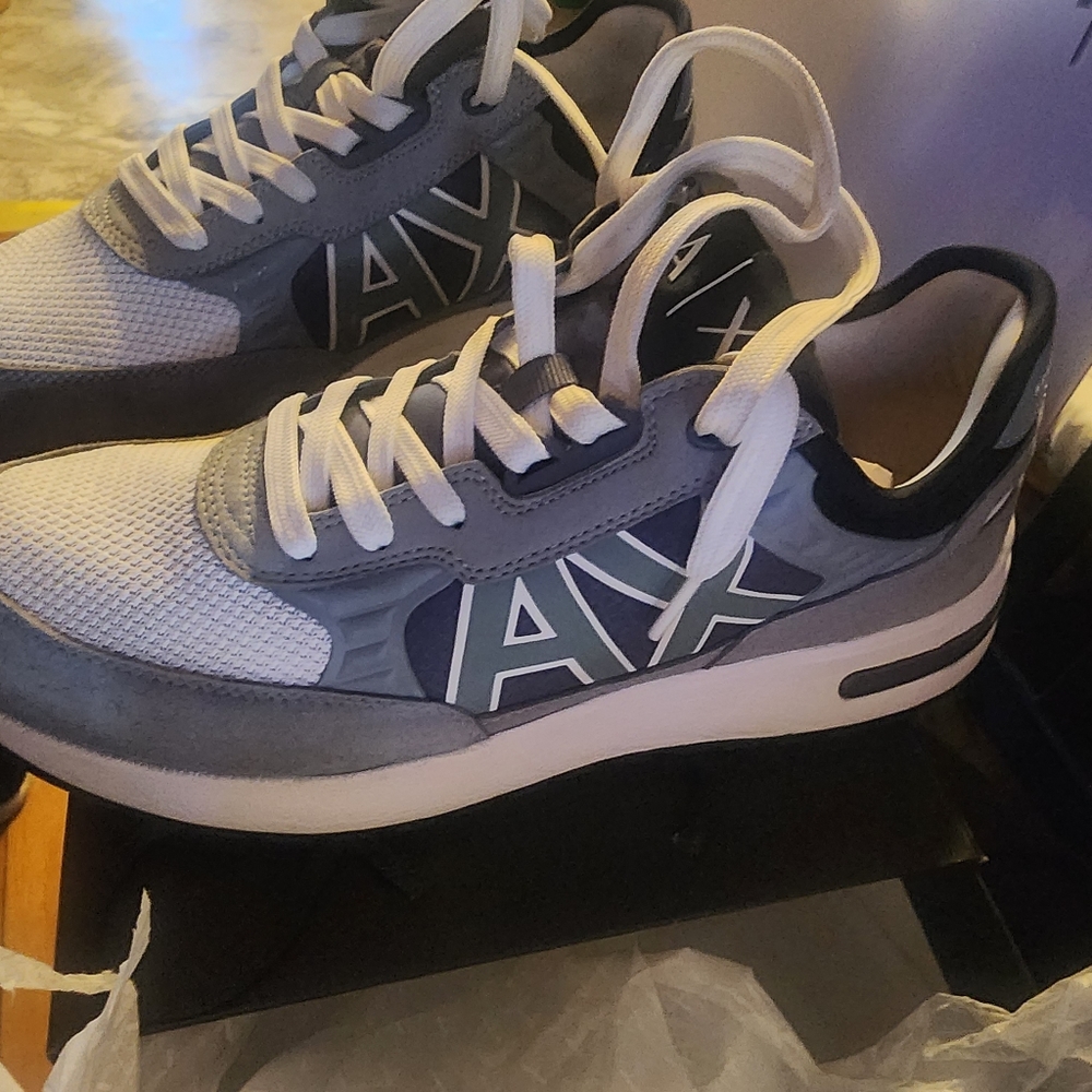 Armani exchange logo ax sneaker gray